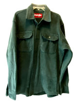 Vintage Wrangler Small Fleece Shirt Unisex In Green Black Or Blue Button Up Soft - £16.07 GBP