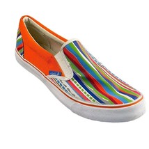 Men&#39;s Shoes MAKAVELI BRANDED FLY BOY Multicolor Painted Stripes Canvas S... - $71.99