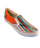 Men&#39;s Shoes MAKAVELI BRANDED FLY BOY Multicolor Painted Stripes Canvas S... - £57.47 GBP