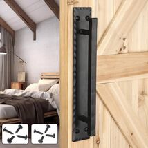 Eumtenr 14" Rustic Barn Door Handles, Heavy-Duty Solid Iron Sliding Door... - $91.25