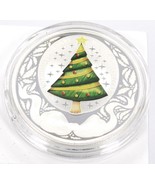 1 Oz Silver Coin 2008 $1 Tuvalu Merry Christmas Decorated Tree Perth Mint - $137.20