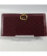 Gucci Women’s Bifold Flip Lock Wallet – Burgundy Suede/Leather - $2,808.04 MXN