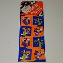 VTG 1992 Post-It Disney Halloween Stickers Mickey Mouse Minnie Goofy Don... - $19.75