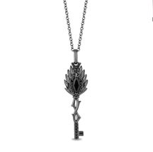 Enchanted Disney Black Rhodium over 1/6CTTW and Onyx Maleficent Pendant Necklace - £73.14 GBP