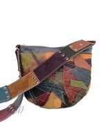 Patchwork Leather Hobo Bag: Handmade Soft Leather Shoulder or Cross body... - $2,729.65 MXN