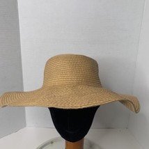 Women&#39;s Paper Straw Hat Large Brim One Size Fits All Beach Lake Sunny Day Park - £6.41 GBP