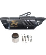 Carbon fiber exhaust with heat shield Stainless Steel Slip On Exhaust Si... - $288.10 CAD