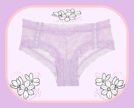 Xs S M L Xl Xxl Lt Purple Floral Laceup The Lacie Victorias Secret Cheeky Panty - £8.64 GBP