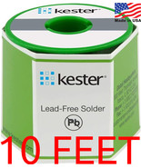 GENUINE KESTER LEAD-FREE SOLDER K100LD .031&quot; (0.8mm) 24-9574-7618, 10 FEET - $9.48