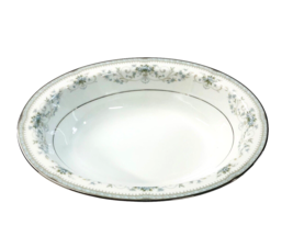 Noritake China 6107 COLBURN Oval Vegetable Bowl 10 in Platinum Trim Disc... - $26.44