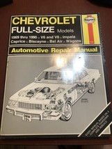 Haynes Chevrolet Full Size Models Automotive Repair Manual 1969 Through 1990 - £13.95 GBP