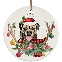 hdhshop24 Cute Border Terrier Dog Love Christmas Ornament Gift Pine Tree... - £15.53 GBP