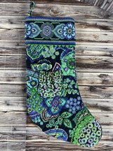 Vera Bradley Blue Rhapsody Quilted Christmas Stocking 16&quot; - Retired - Ex... - £7.81 GBP