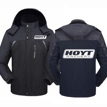 Winter 2022 New Zipper Hoyt Archery Logo Printed Thicken Outdoor ColdProof Windb - £155.49 GBP