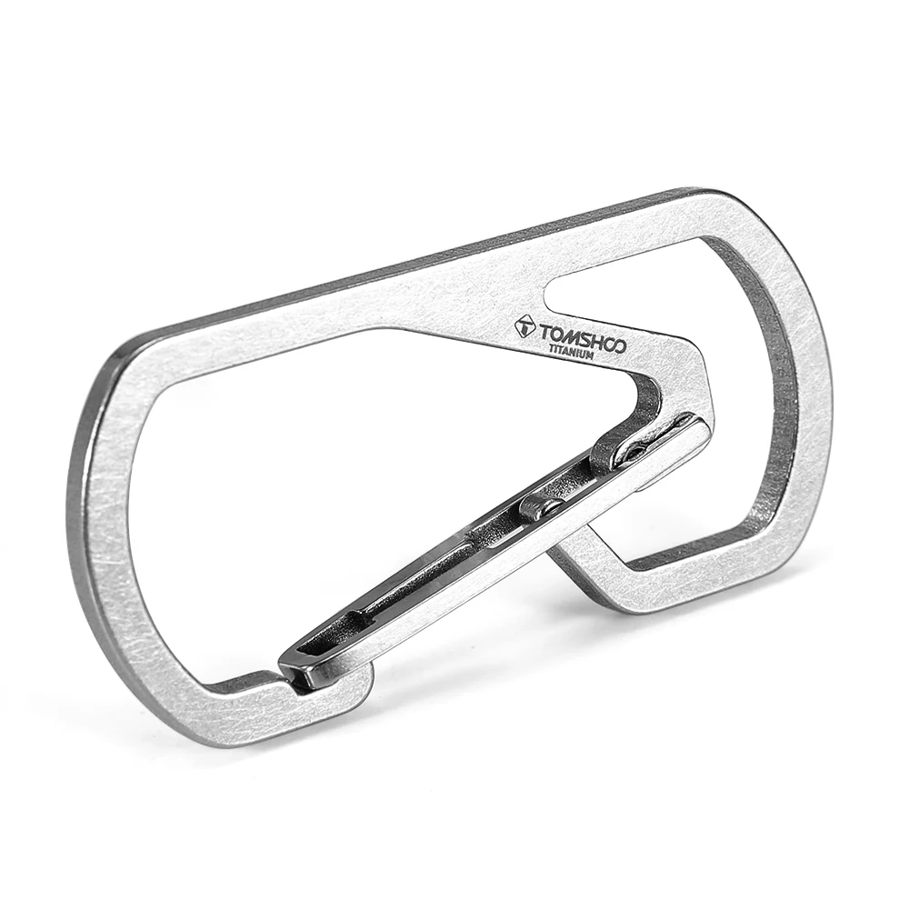 TOMSHOO Titanium Carabiner Key Chain Holder with Key Ring Snap Spring Clips - £15.39 GBP