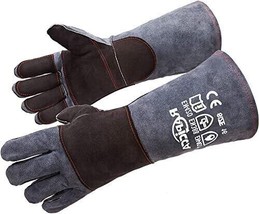 RAPICCA Welding Gloves Grey 16 Inches,932℉,Heat Resistant Leather Forge/Mig/S... - £18.71 GBP