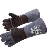 RAPICCA Welding Gloves Grey 16 Inches,932℉,Heat Resistant Leather Forge/Mig/S... - $23.36