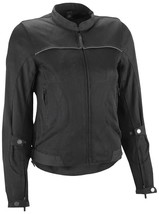 HIGHWAY 21 Women&#39;s Aira Mesh Motorcycle Jacket, Black, Large - $119.95