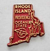 Rhode Island die cut rubber fridge magnet gold red Providence Ocean State - £6.68 GBP