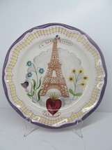 Nathalie Lete Artist For Kiln 4 La Tour Eiffel Tower Paris 10&quot; Plate VGC - £46.39 GBP