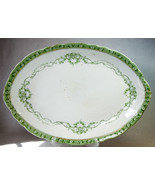 Antique Wedgwood Ideal Oval Platter 16.25&quot; x 11.5&quot; x 1.5&quot; Green Flower B... - £19.95 GBP