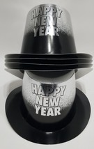 Lot of 5 Happy New Years Paper Top Hat, Silver/Black, Age 14+ - $17.81