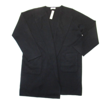 NWT J.Crew Juliette in Black Open-Front Knit Collarless Sweater Blazer XL - £67.02 GBP