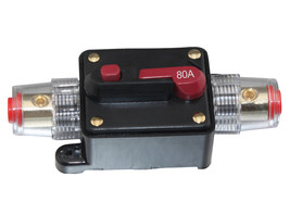 80A Car Audio Inline Circuit Breaker Fuse For 4Ga 8Ga 12-48V Protection ... - $33.99