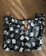 Hello Kitty Halloween Pajama Pants Size M Halloween Skeleton Ghost Sanrio Rare! - £35.57 GBP