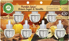 Plug in Scented Oil Refill, 7Ct, Pumpkin + Brown Sugar Mixed Pack, Fall Scent, E - £17.45 GBP