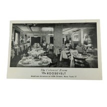 The Colonial Room At The Roosevelt Hotel Postcard Real Photo RPPC Unposted Vtg - £3.90 GBP