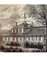 US Post Hospital 1876 Worlds Fair Centennial Expo Victorian Woodcut DWAA3B - $69.99