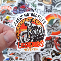 50 PCS Motorcycle Sticker Pack, Helmet Motorcycle stickers, Motorbike Decals - £10.61 GBP