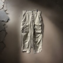 BDG Urban Outfitters Baggy Cargo Barrel Pants Womens Medium Khaki Tan Pockets - £26.97 GBP