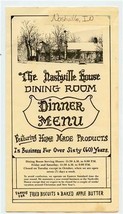 The Nashville House Dining Room Dinner Menu Brown County Indiana 1997 - £14.01 GBP