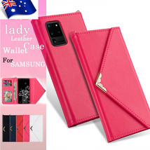 k1) Leather wallet FLIP MAGNETIC BACK cover Case / women Lady for Samsung Galaxy - £46.28 GBP