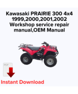 Kawasaki PRAIRIE 300 4x4 1999,2000,2001,2002 Workshop service repair man... - $27.36 CAD