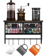 Helsin Industrial Wall Mounted Metal Wood Floating Shelves With, 16Inch,... - €37,07 EUR