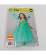 Simplicity Sew Simple Pattern 0833 Girls Tulle Dress Leggings Costume Si... - £7.62 GBP