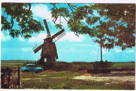 Barbados West Indies Caribbean Postcard Old Sugar Mill - $2.05