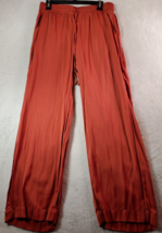 LOFT Pants Women Small Rust Slash Pockets Pleated Front Elastic Waist Drawstring - £11.98 GBP
