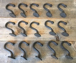 15 Rustic Large U-SHAPE Hooks Coat Hat Closet Hall Tree Storage Restoration Iron - £19.97 GBP