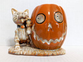 Halloween Yankee Candle Boney Cat Votive Holder Decor Spooky Fun P6 1293467 - $21.28