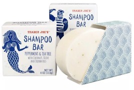 Trader Joe’s Shampoo Bar - Peppermint &amp; Tea Tree Oil 4 oz - New Item - Go green! - £8.30 GBP