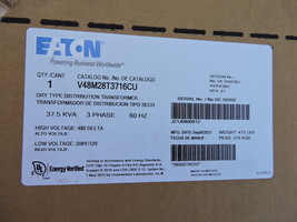 Eaton Cutler Hammer V48M28T3716CU 37.5 KVA, 3 Phase, 60 Hz Transformer NEW! - $4,230.93