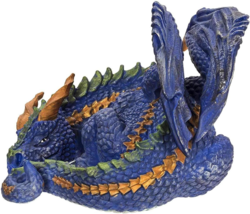 Safari Ltd Sleepy Dragon 10141 Mythical Realms Purple Blue 2016 Figure New - $13.85