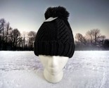 West Loop Womens Black Cable Knit Faux Fur Tassel Beanie Pom Hat  NWT  1... - £5.97 GBP
