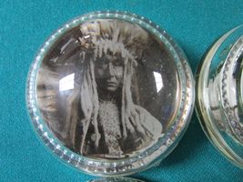 Glass Paperweight Photograph American Indians HOLOGRAPHINC Style- Pick O... - £32.57 GBP