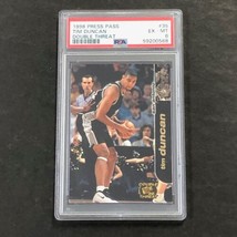 1998 Press Pass #35 Tim Duncan PSA 6 EX-MT Double Threat - £39.22 GBP