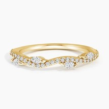 Grace marquis Leaf Style Simple Moissanite Diamond Band For Her / Weddin... - $149.19 CAD